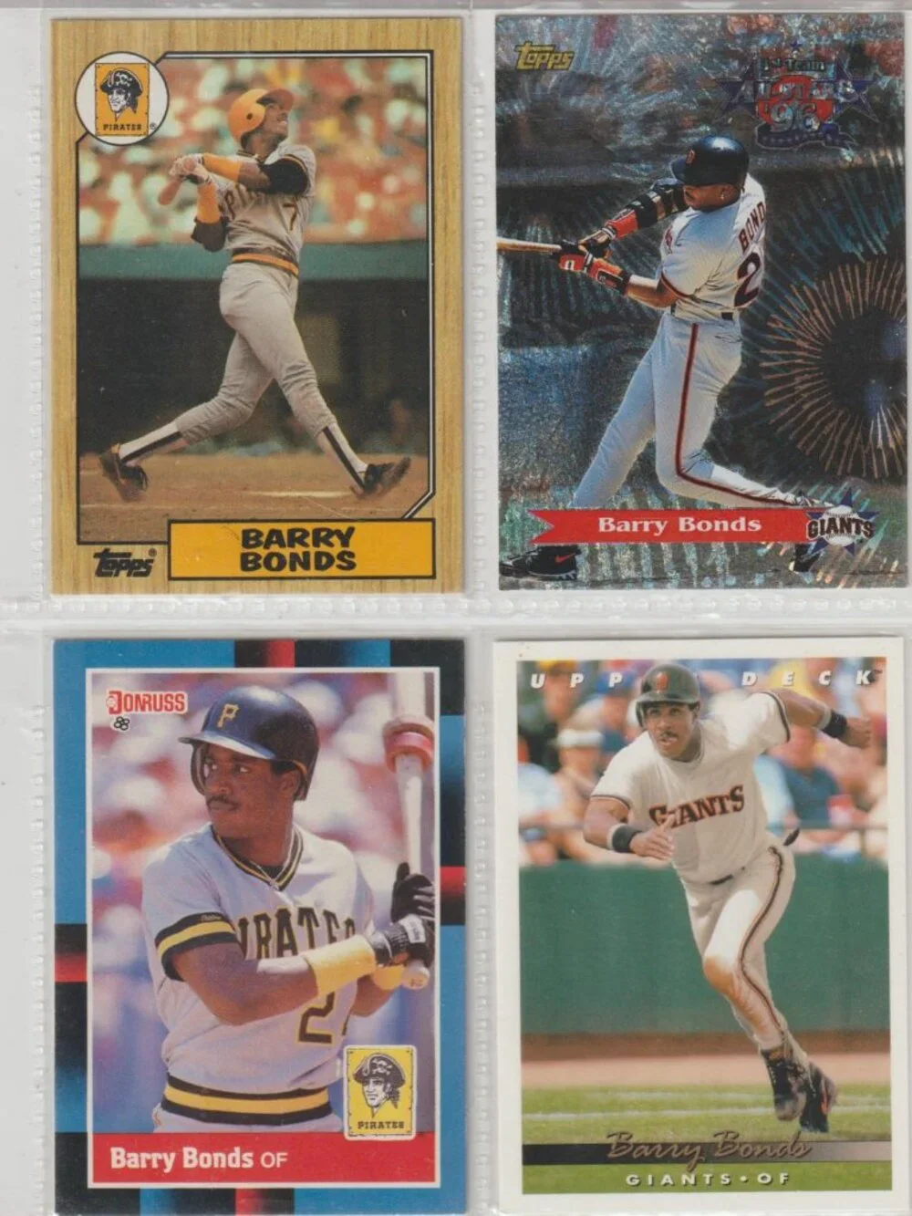 Barry Bonds 4 Card Lot – Rookie + Inserts/Base Mix #16
